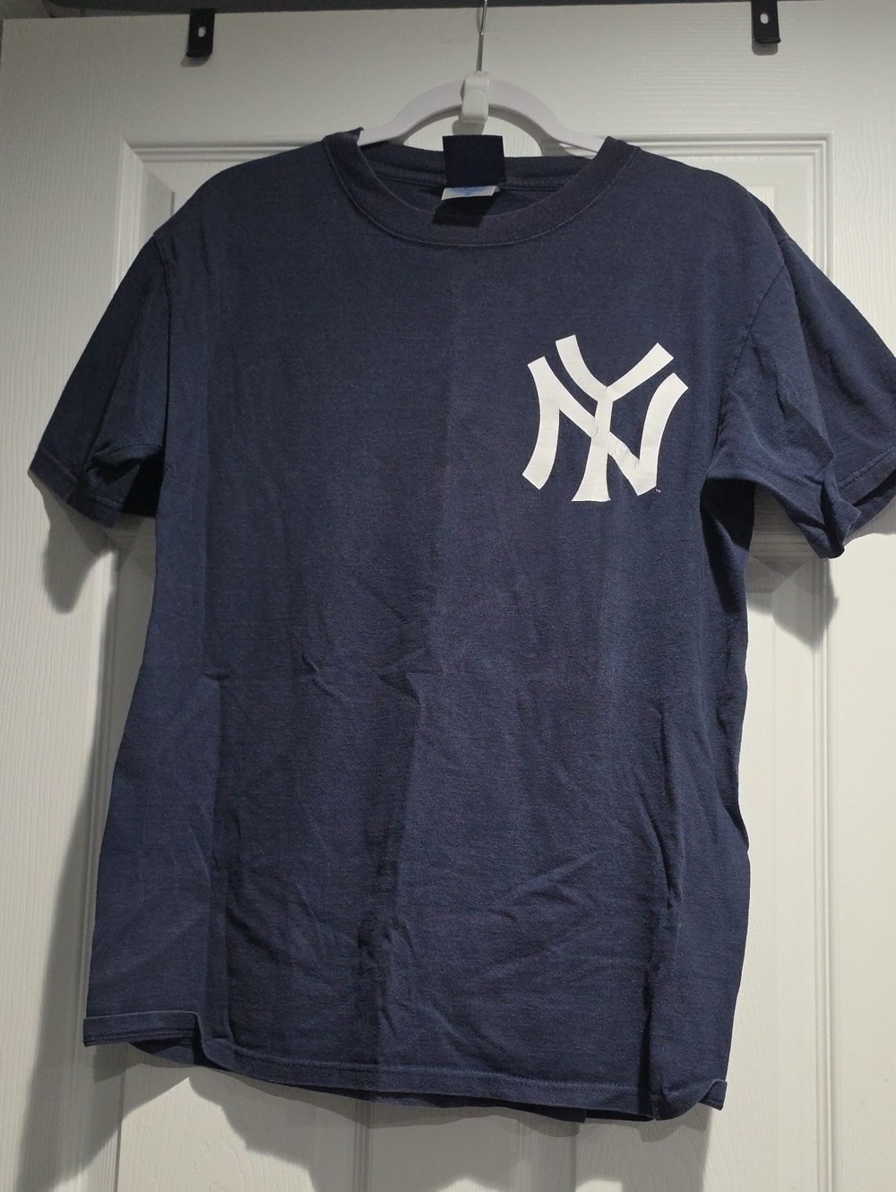 Men's Navy Short-Sleeve Tee with White NY Yankees Logo / Mickey Mantle